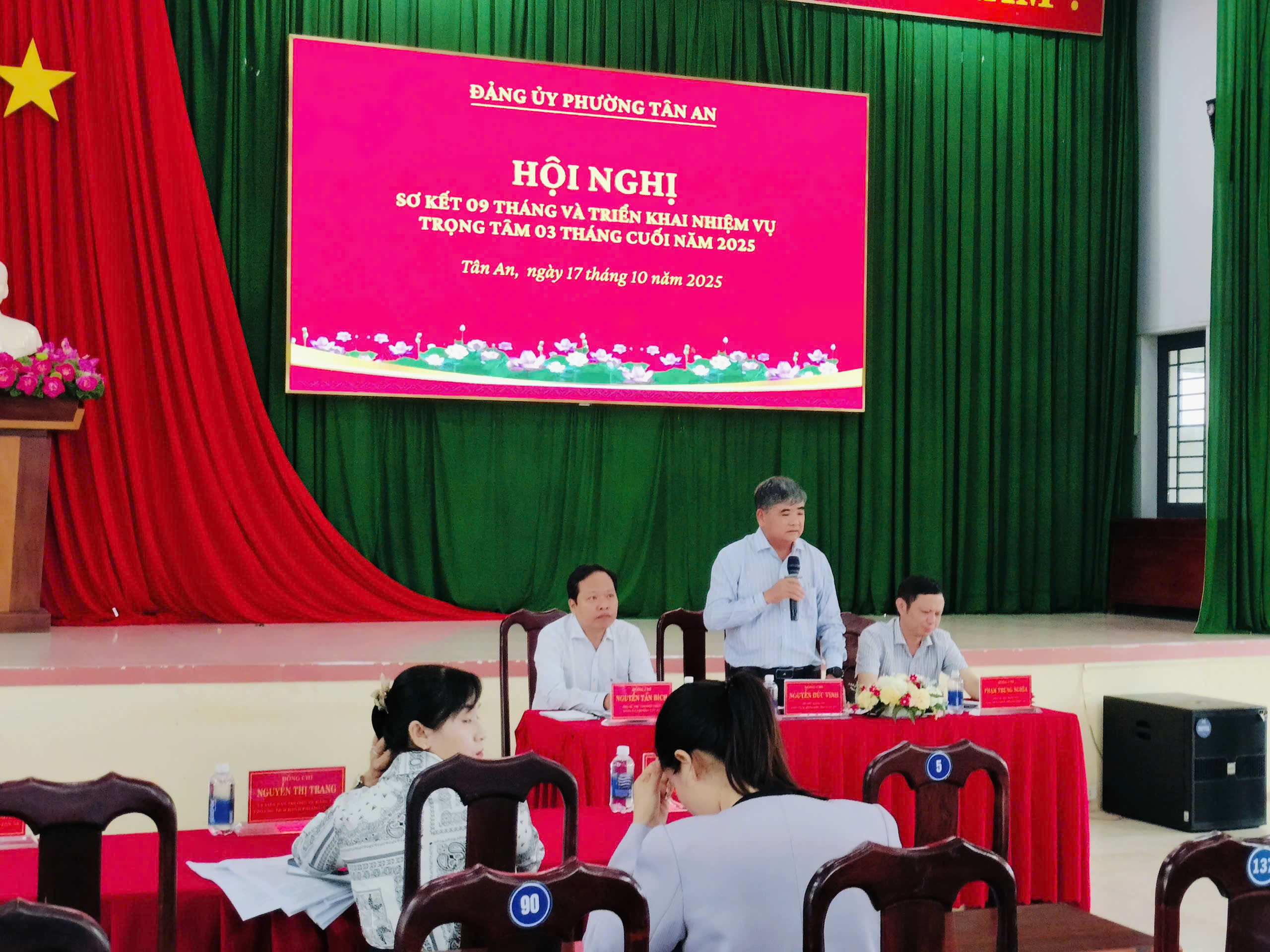 Đảng ủy Phường Tân An tổ chức Hội nghị sơ kết 09 tháng và triển khai nhiệm vụ trọng tâm 03 tháng cuối năm 2025